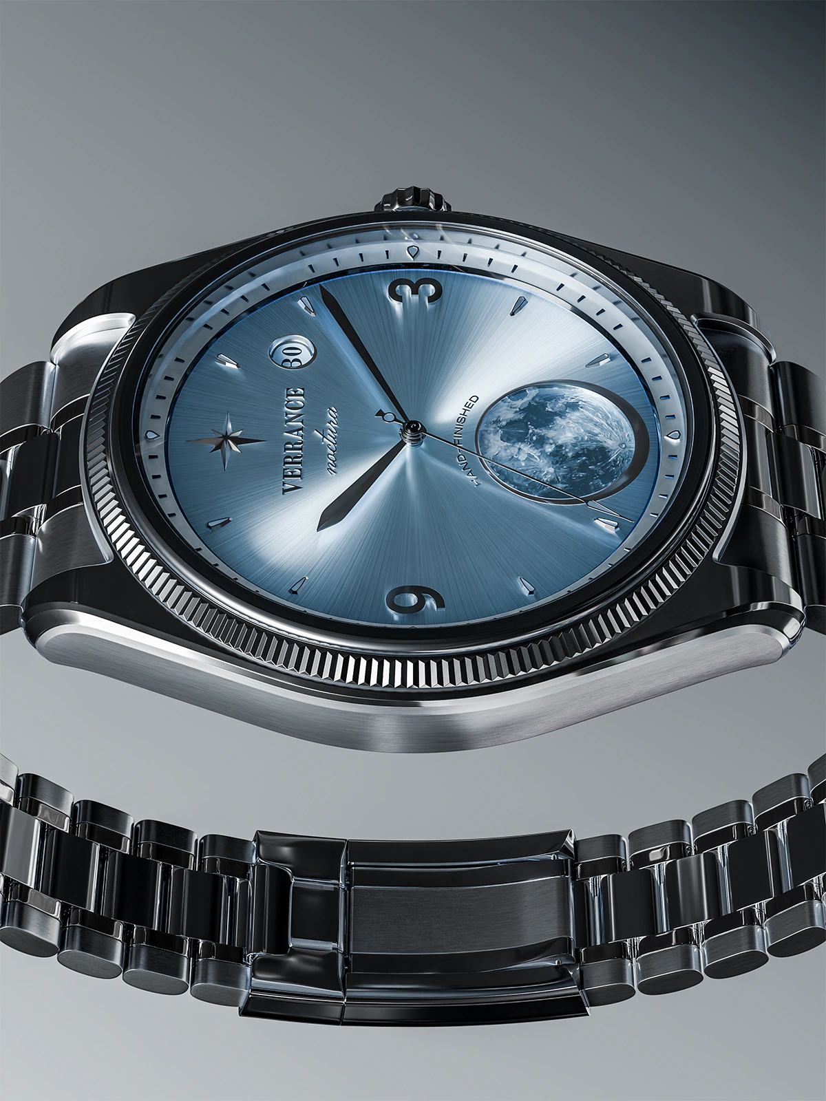 Verrance Noctura — watch lying flat with the clasp in front